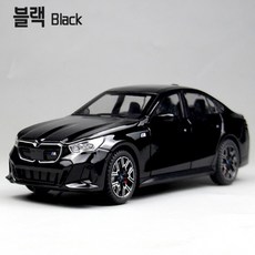 실제 자동차 소리 BMW i5 M60 1:24 다이캐스트 합금 장난감 전후방 라이트 점등 정교한 엔진룸 묘사, 1개, 블랙