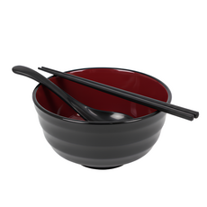 조은친구 우동 한식기 세트 우동기 3가지중 택, 1개, 골우동기+수저세트, 레드+블랙