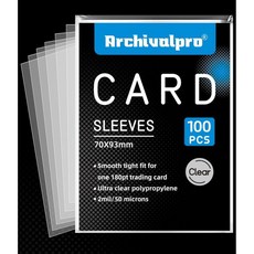 표준 사이즈 트레이딩 카드 야구 축구 농구 TCG에 맞는 울트라 클리어 소프트 페니 슬리브180과 호환PT 100개, 표준 사이즈 트레이딩 카드 야구 축구 농구 TCG에 맞