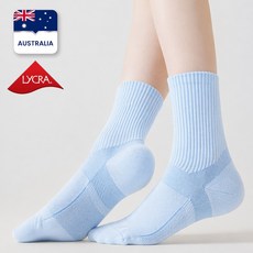 올바인 다이어트 양말 무봉제 도톰한 쿠션 중목 러닝 레깅스 필라테스 스포츠, 3개, 블루