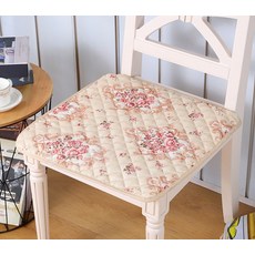 해피유통 사계절용 방석 누빔 디자인 꽃무늬 의자용 시트 패드 방수 논슬립, 30*30센티미터., 2