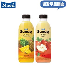 매일 썬업 100% 750ml 혼합 2개/냉장무배/파인애플1+사과1/과일주스/에이드