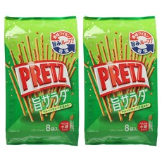 glico 格力高 PRETZ 百力滋 香脆餅乾棒 沙拉風味, 118g, 2袋