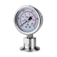 1.5in. (50.5mm) 트라이 클램프 멤브레인 압력 Gauge-SS304 스테인레스 스틸 다이어프램 게이지, 0-1.6mpa, 50.5mm, 1개