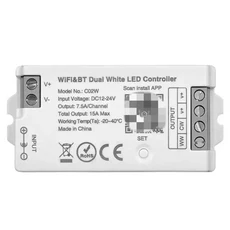 투야 와이파이 LED 컨트롤러 2.4G 알렉사 구글 홈 음성 제어 단색 조광기 CCT RGB + C01W, 02 C02W