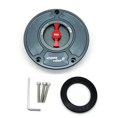 [호환제품] [혼다 호환용품] CBR1100XX Blackbird 알루미늄 제거 연료 탱크 캡 잠금 개방형 가솔린 c합니, 03 Gray and Red