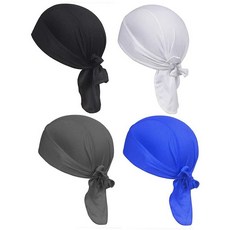 WHAMZ33 W Do Rags 남성용 - Doo Rags 스컬 캡 사이클링 및 오토바이용 Durags 블랙/블루/화이트/그레이 단일 사이즈