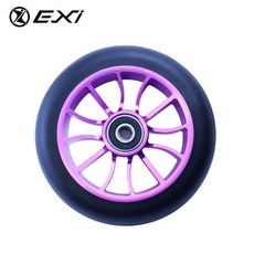 스턴트 스쿠터 바퀴 교체 버클 타이어 6y 컬러 110mm 베어링 킥보드 프로 킥, 1개, 110mm 12개 퍼플