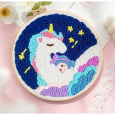俄羅斯戳戳繡DIY材料包附戳針，手作刺繡材料包，輕鬆體驗戳戳樂趣, 1個, 50-CCX150愛的依偎(附戳針)