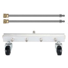 바닥세차기 차량 하부 건물 도로 휴대용 고압 세척, H. 33cm 4홀 도로청소 2개