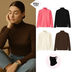 알렉스 하운드 [알렉스하운드] 양기모 하프 모크넥 4종 추가구성 넥워모 1종 여성