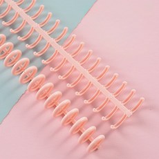 30공 루즈링 제본링 바인더링 셀프, 10개, 코랄, 12mm