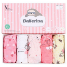 행복한쇼핑몰 여아용 에코발레리나 삼각팬티 5종 세트