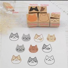 akane 京貓咪臉組合套組，多款表情貓腳配件印章，模型場景DIY必備，現貨速發, 1個, 蝴蝶結