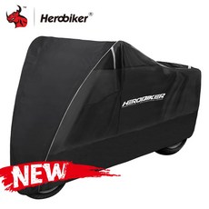 HEROBIKER 오토바이 커버 모토 비 선 스크린 방진 방수 UV 스쿠터 자전거 블랙, [03] XL for 2001mm-2100mm, 03 MCZ002 Black, 1개