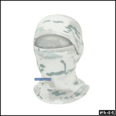 野戰搖滾 冬季保暖迷彩抓絨頭套面罩 黑色多地形迷彩 暗夜迷彩毛帽 蛇紋頭套 戰術抓絨帽 保暖帽 騎車重機自行車口罩 忍者頭套, 雪地多地形, 1個