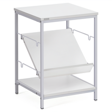 포블리스 매거진랙 조절식 협탁, 1개, 화이트