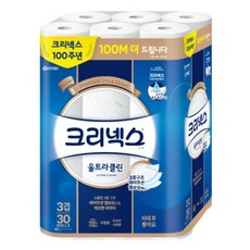 크리넥스 울트라 클린 3겹 30롤 25m 1팩 화장지휴지