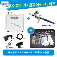 노즐 전기 용품 페인트 충전 전동 핸드 스프레이 분사기 건 고압 분무기 에어 휴대용 미니, 에어펌프화이트+HH0.3mm브러쉬+, 1개