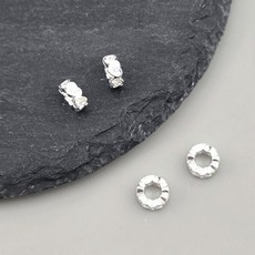 비즈톡 [SVP-07-11]순은펜던트 실버925 큐빅하트링론델 5.5x2.3mm (내경3mm) 실버론델