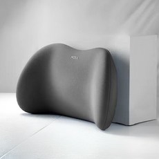 자동차허리쿠션 의자 목쿠션 바침대 실리콘 방석 논슬립 사무실 머리받침대, 다크그레이