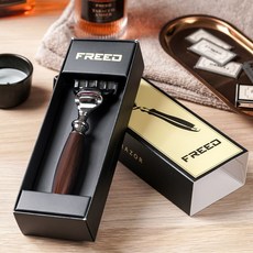 FREED 五刀式刮鬍刀 仿紫紅檀木, 1個, 不需要刻字