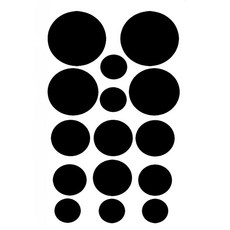 검은색 자체 접착 의류 수리 패치 다양한 모양 내구성 원단 수정 다운 재킷 및 의류 1 세트, Black round