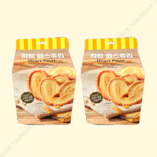 하트 패스츄리 쿠키 212g 과자 간식 디저트, 2개