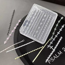 3D 실리콘 입체 체인 네일몰드, 1개