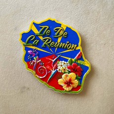 냉장고 자석 기념품 유럽스타일 레위니옹 섬 게코 꽃 장식 3D 스테레오, 냉장고 자석 기념품 유럽스타일 레위니옹 섬 게코 꽃 장