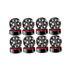 16개 세라믹 베어링 고속 내마모성 스케이트보드 휠용 검정 흰색 빨간색 2077454, 16개 세라믹 베어링 고속 내마모 스케이트보드 휠용 검