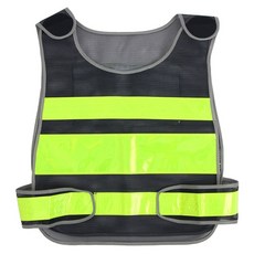 입기편한 형광 빛반사 안전조끼 망사 블랙 탈부착형