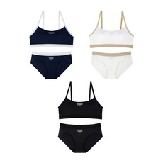 YES ALL-BODY 브라탑 / 헴팬티 세트_3Colors