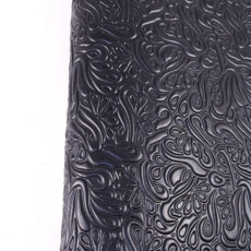 킹스레더 다이나플라워 엠보 재단가죽 블랙 소가죽 40cm X 30cm, 다이나플라워-블랙