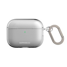 HIPPORIZZ 減震防摔耳機殼 親膚TPU 金屬扣環, Lumi 晶透, 1個, AirPods Pro 3