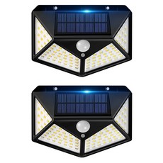 오이키 태양열 LED센서등 야외조명 정원등 4개, 화이트, 2개
