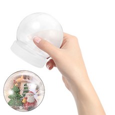 12개 투명 원형 플라스틱 워터 글로브 DIY 스노우 공예 제작용 크리스마스 장식용 창의적인 용품