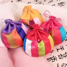 삼광문구 전통원형색동복주머니 4종 선택1, 분홍