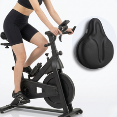 다온웨이 통증 완화 실내 사이클 메모리폼 자전거 안장, 1개, 블랙