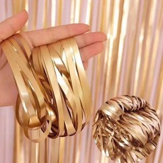 파리스 데코 수술 파티커튼, 4개, 새틴골드