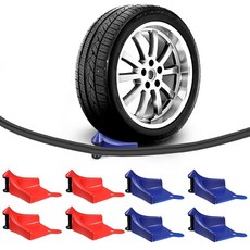 COMNICO 자동차 호스 가이드 8개 타이어 호스 롤러 자동 플라스틱 압력 와셔 디테일 타이어 호스 가이드 세차 도구 자동차 오토바이 트럭 세척용, COMNICO 자동차 호스 가이드 8개, 타이어 롤러