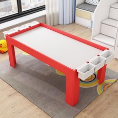 테이블 모래놀이 놀이테이블 상품 카페 장난감 토이 세트 몰드 휴대용 단층 모래상자, 10. 레드+120 x 60 x 60