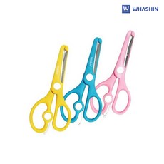 어린이 안전가위 화신 755 스마트 둥이뭉이 유아 가위 핑크 블루, 1개