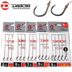 다이치 케브라 2본 헤라 무미늘 묶음바늘, 3세트, 5개입