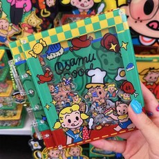 萬聖特輯 臺灣出貨 小紅書衕款原田治週邊亞克力活頁本學生可愛加厚手帳本搖搖樂本子, 1個, 原田治亞克力尺子,常規