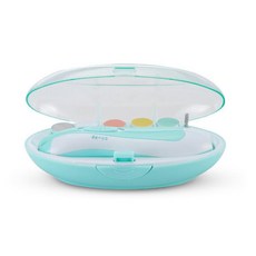 宝宝婴儿磨甲器防抓伤电动指甲刀套装 新生儿童美甲工具工厂批发, 1個, 蓝色（彩盒装）:1個