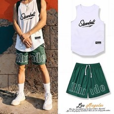 美式潮流夏季速幹籃球服男女兩件套跑步短褲