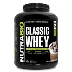 NUTRABIO 乳清蛋白粉 巧克力奶昔口味, 2.268kg, 1罐