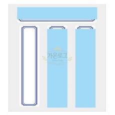 가온로그 보호견출지 수제청스티커, 적색