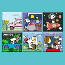 아이러브페인팅 피너츠 DIY PAINTING 25 x 25 cm, 스누피 렛츠고, 1개